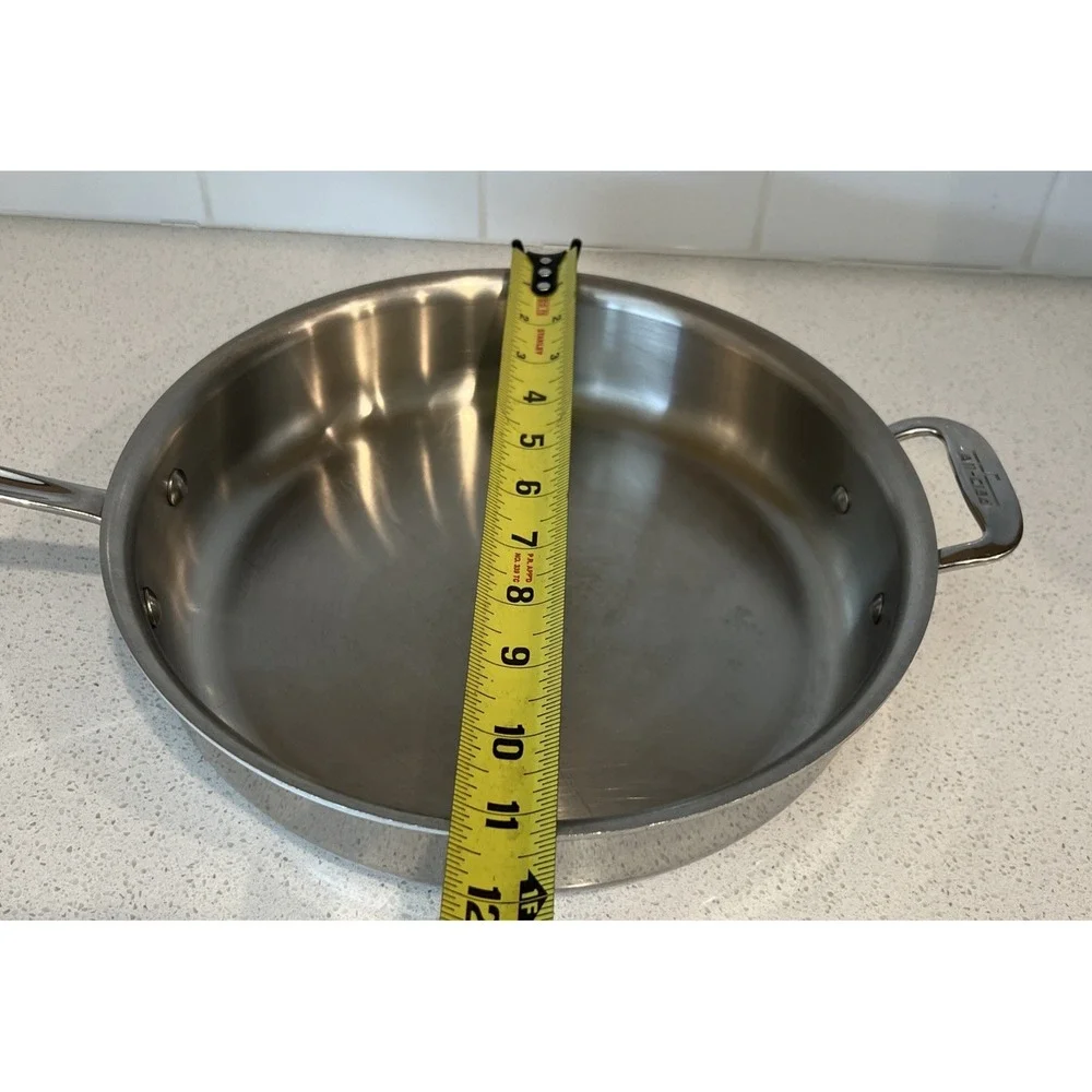 All-Clad Stainless Steel Sauté Saucepan 3 Quart 11 inches 3-ply Two Handle READ